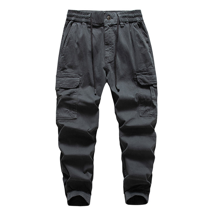Men's Multifunctional Cargo Jogger Pants with Drawstring Waistband, Knee Patches, and Organizer Pockets Mune Fashion