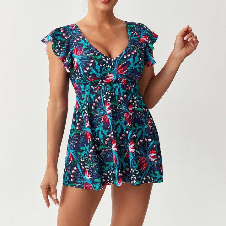 Ladies Elegant Swimsuit with Playful Ruffle Design Mune Fashion