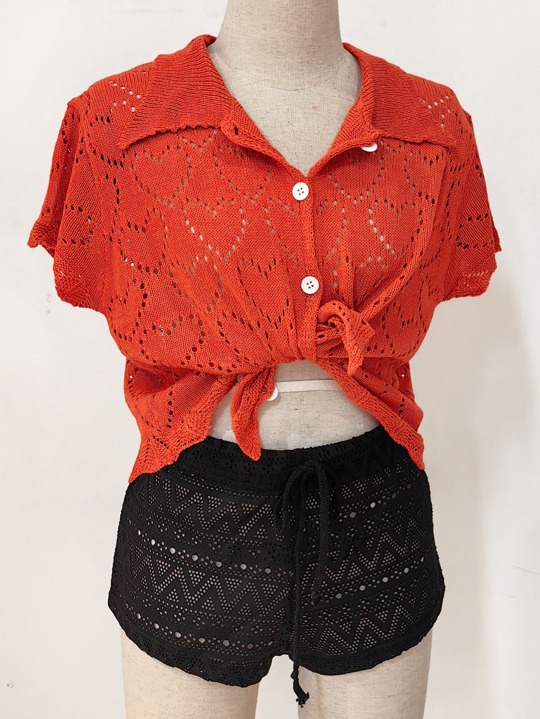 Women's airy crochet cardigan with trendy lace pattern Mune Fashion