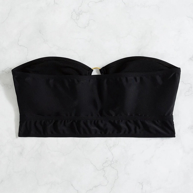 Women's Bandeau Bikini Top with Sophisticated Ring Detail Mune Fashion