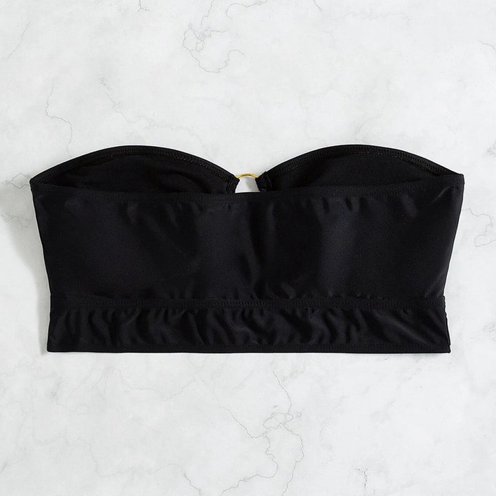 Women's Bandeau Bikini Top with Sophisticated Ring Detail Mune Fashion