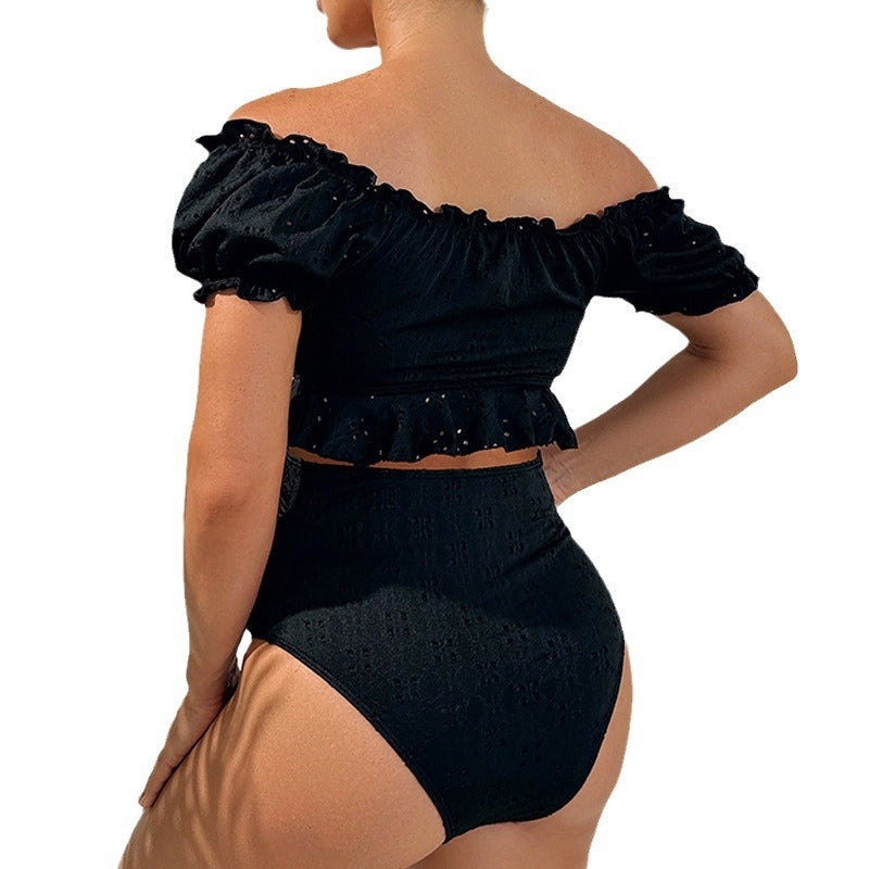 Women Maternity Bikini with Off-Shoulder Top and Ruffled Design Mune Fashion
