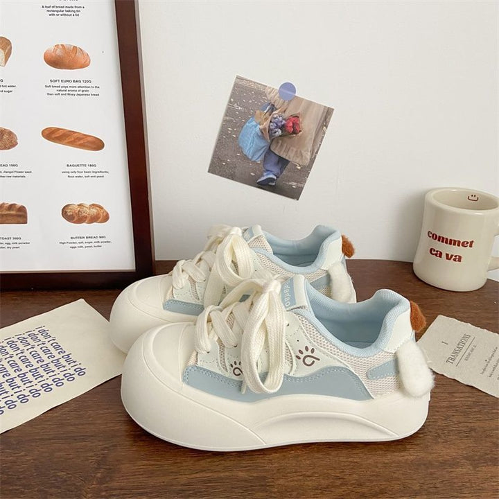 Women’s platform sneakers with playful appliqués and comfortable sole Mune Fashion