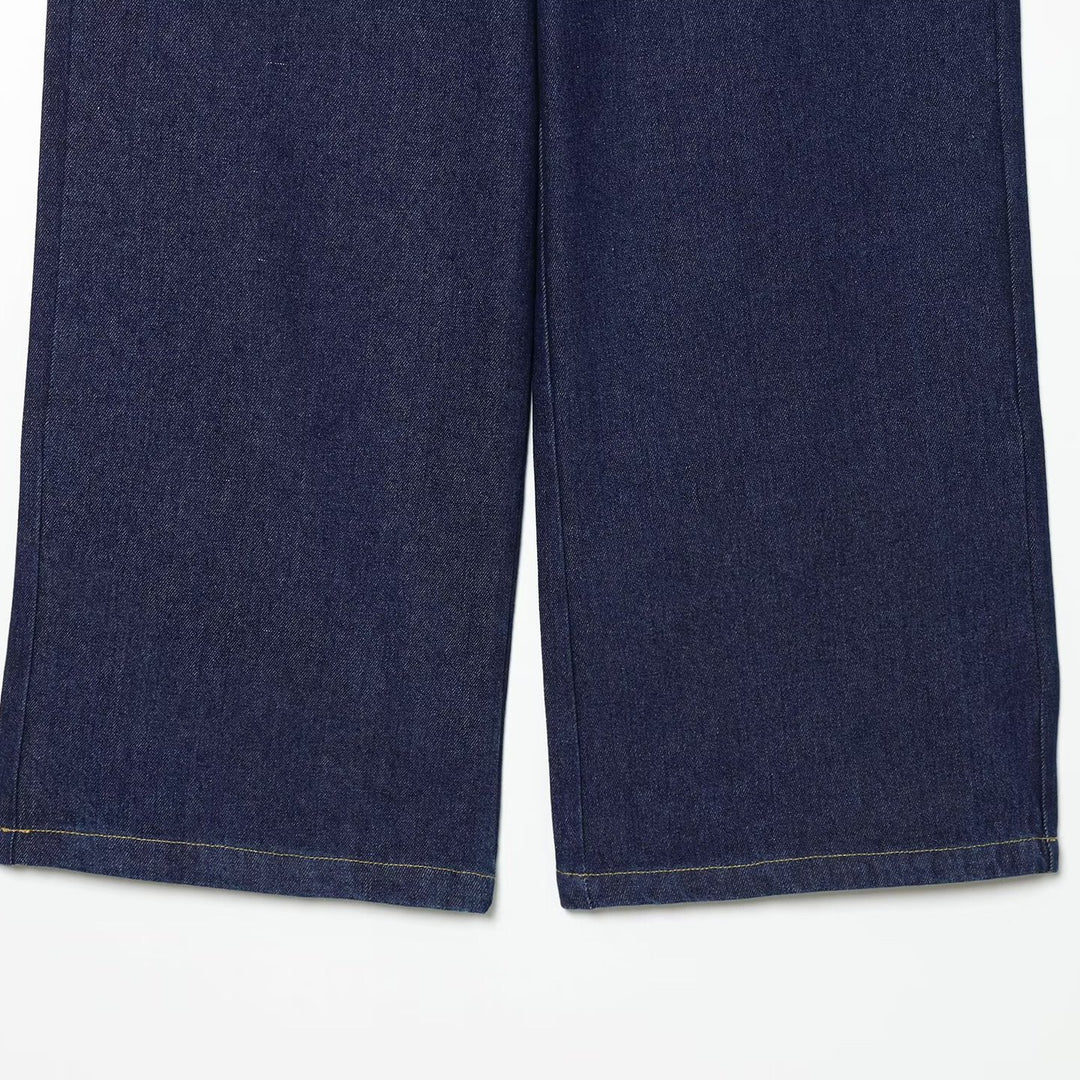 Women's high-waisted jeans shorts with wide leg and five-pocket cut Mune Fashion