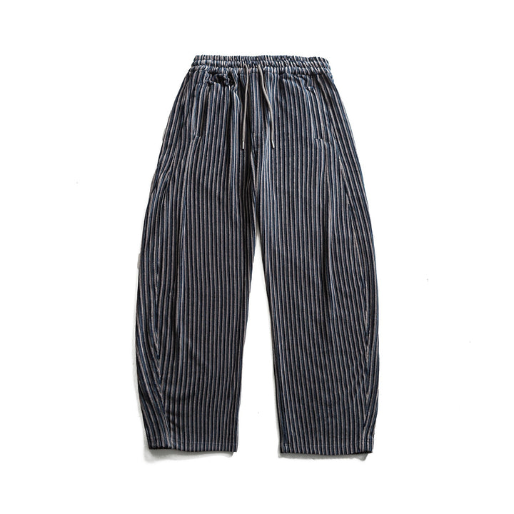 Women's Wide Pleated Trousers with Elastic Waistband and Drawstring Mune Fashion