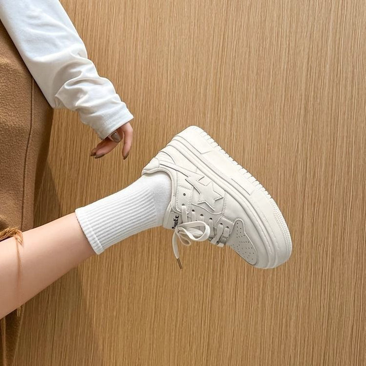 Women's Platform Sneakers with trendy overlays design and comfortable cushioning Mune Fashion
