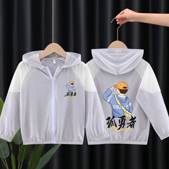 Unisex nan lightweight breathable children's summer jacket with hood and astronaut print Mune Fashion