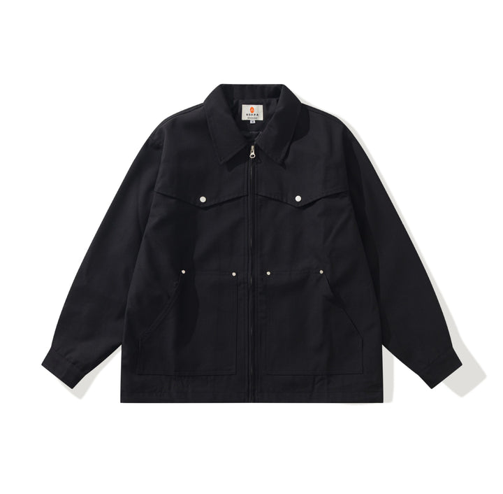 Men's Utility Chore Jacket with Full Zip and Large Flap Pockets Mune Fashion