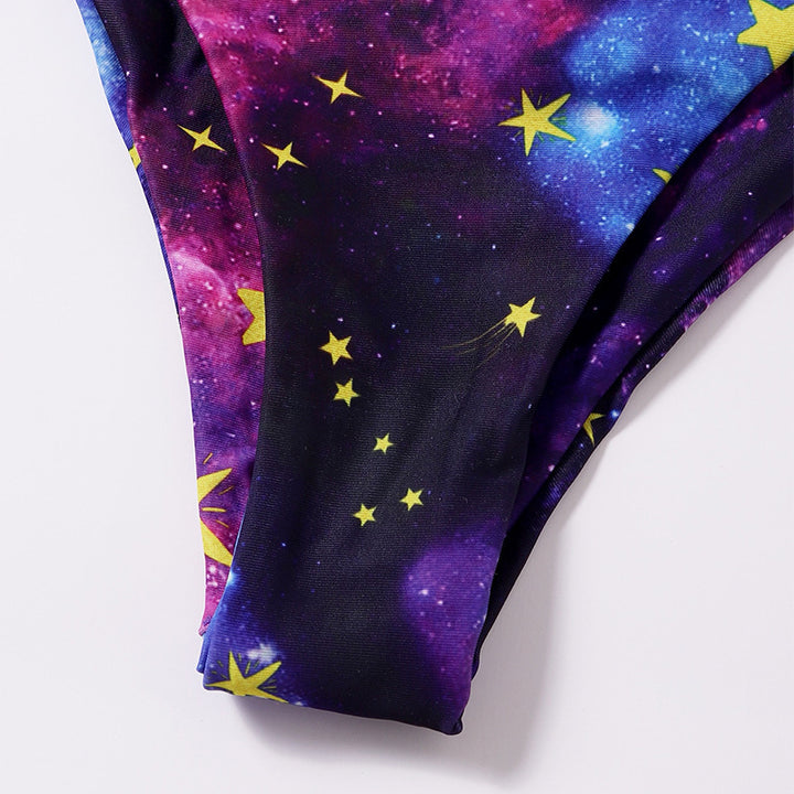 Women's bikini set with playful knot design and galactic pattern Mune Fashion