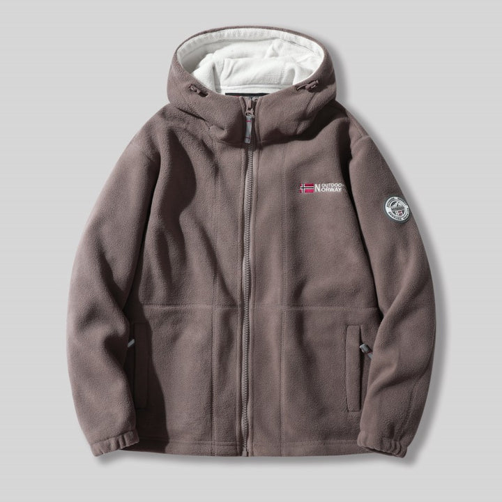 Men's fleece jacket with detachable hood Mune Fashion