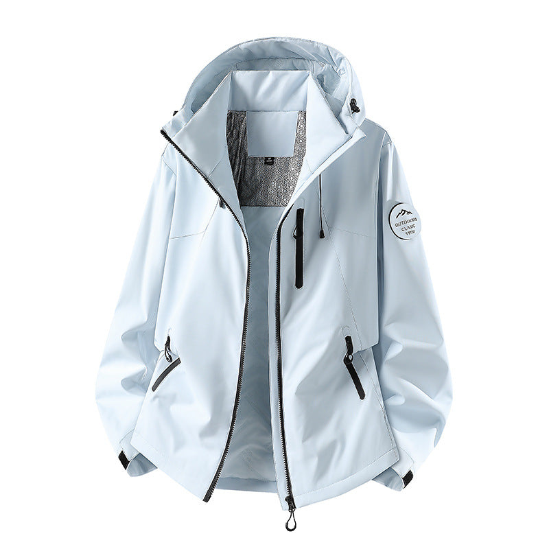 Men's Water-Repellent Softshell Jacket with Hood and Zipper Pockets Mune Fashion