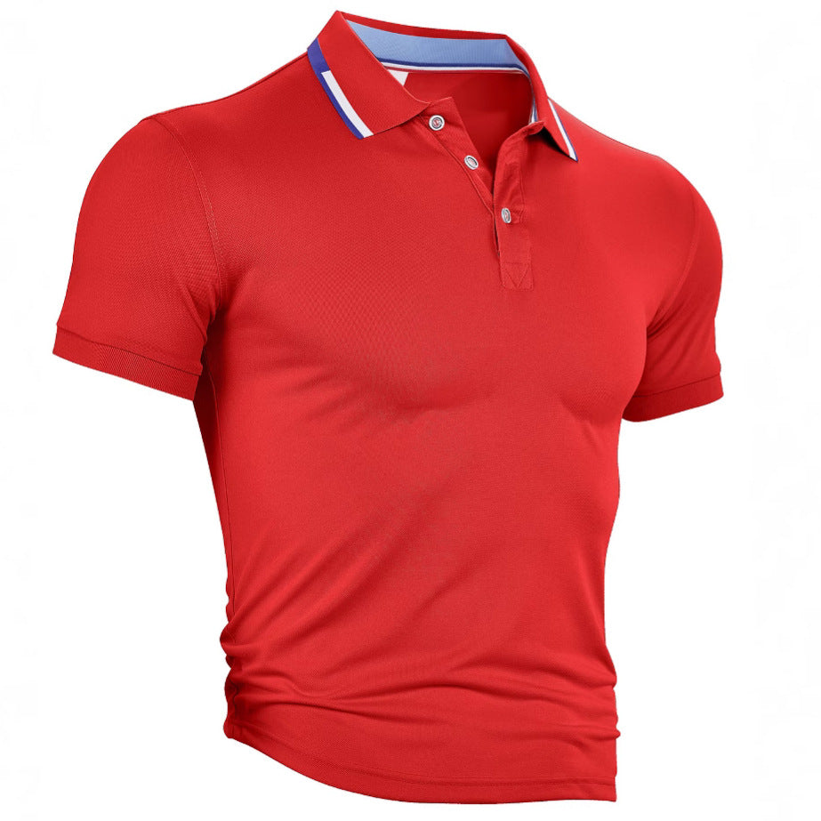 Men's slim fit functional polo with moisture-regulating technology and ribbed collar Mune Fashion