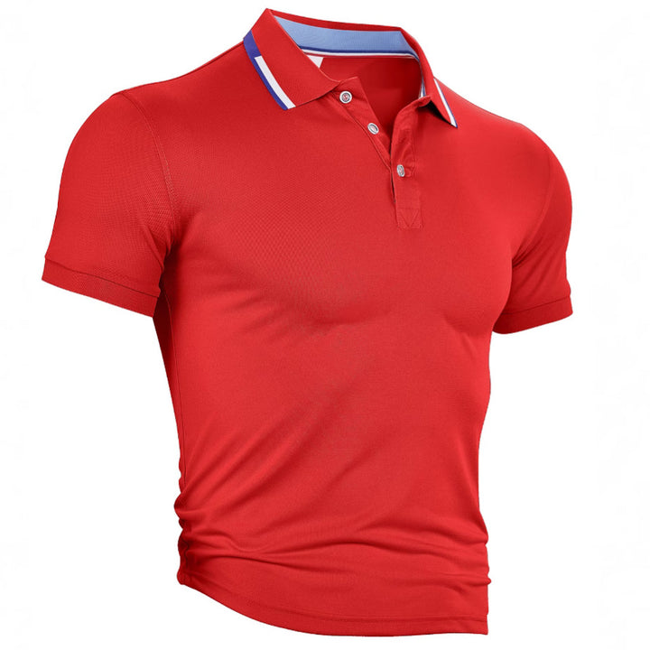Men's slim fit functional polo with moisture-regulating technology and ribbed collar Mune Fashion