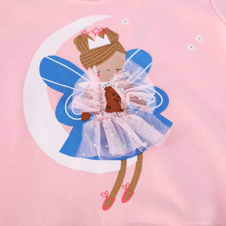 Girls sweatshirt with playful princess motif Mune Fashion