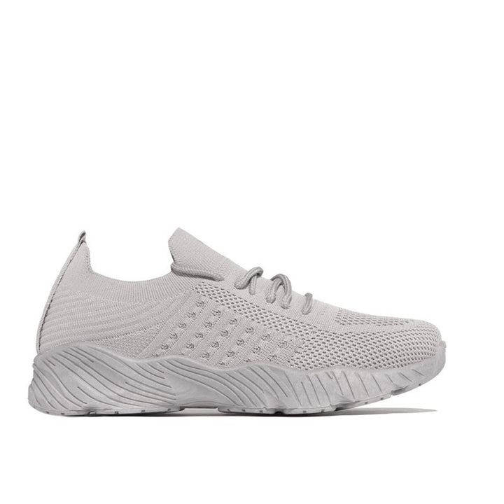 Women's Breathable Knit Sneakers with Elastic Shaft and Non-Slip Profile Sole Mune Fashion