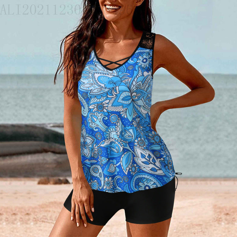Ladies Tankini Set with High Waist and Sporty Flair Mune Fashion