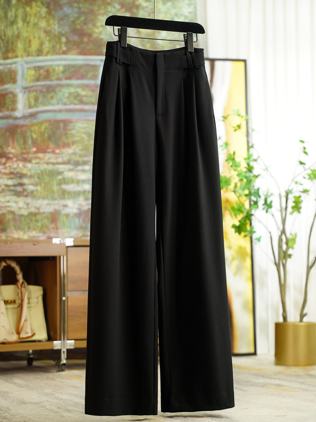 Women Elegant and wide-cut high-waisted suit trousers Mune Fashion
