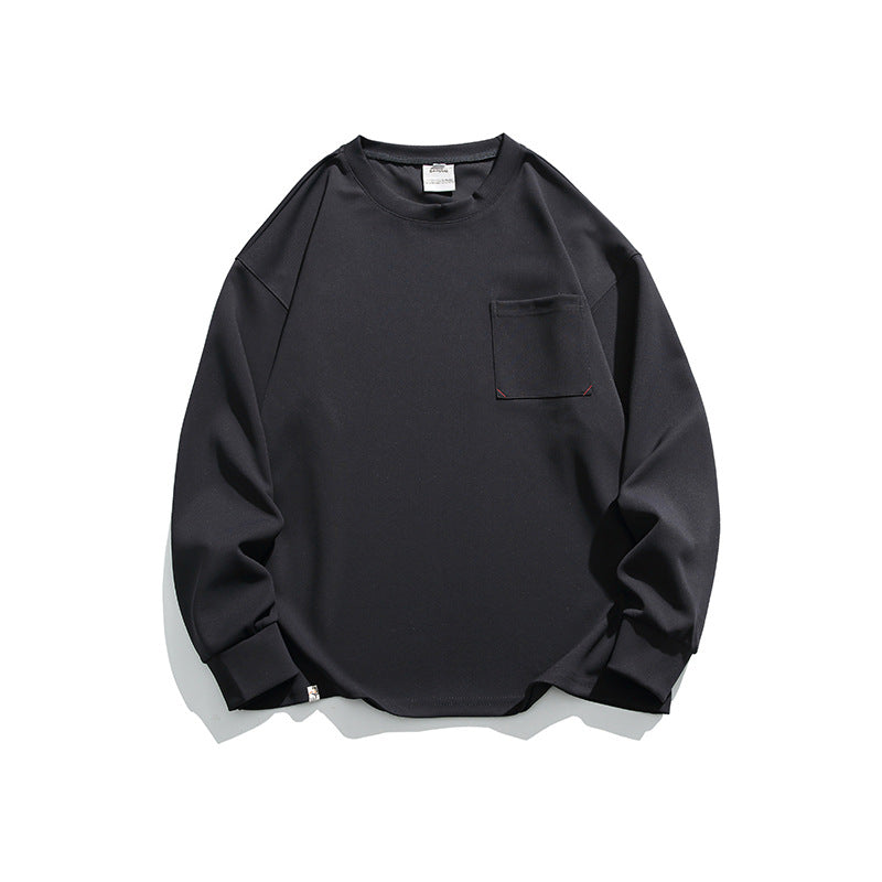 Unisex Oversize Rib Long Sleeve Shirt with Chest Pocket, Raglan Sleeves and Ribbed Cuffs Mune Fashion
