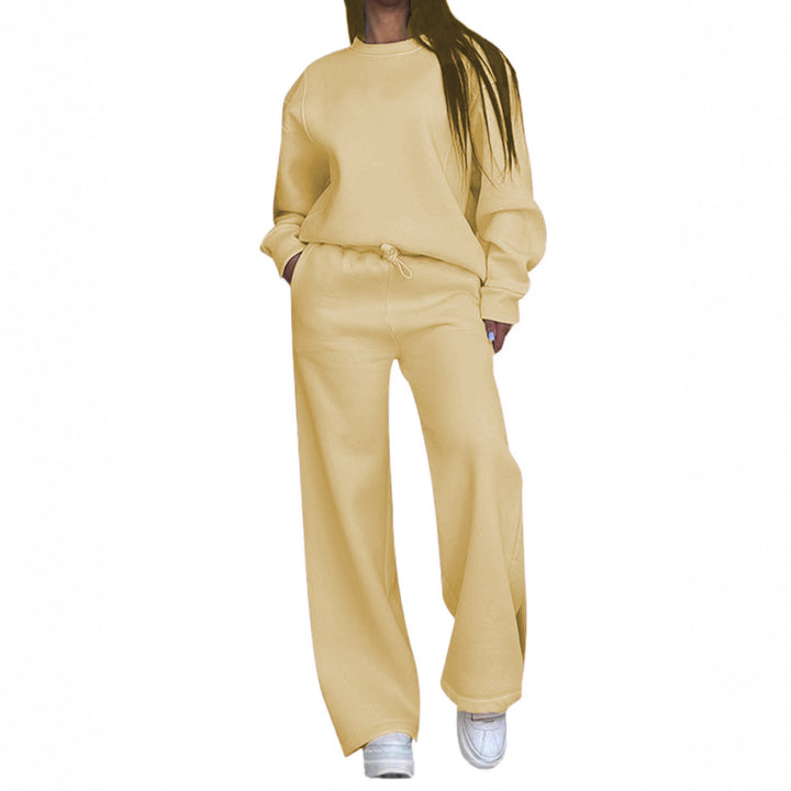 Women's casual oversized sweatshirt and wide jogging pants set Mune Fashion
