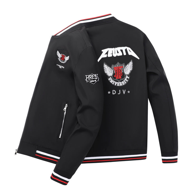 Men's Fashionable Bomber Jacket with Patch Design Mune Fashion