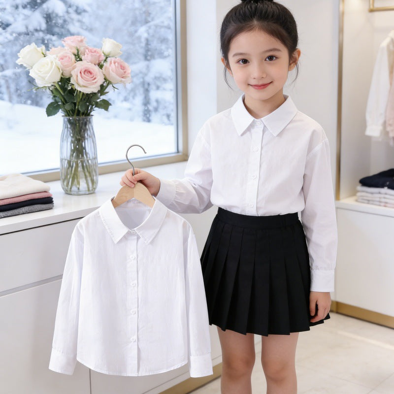Girl elegant blouse with classic collar Mune Fashion