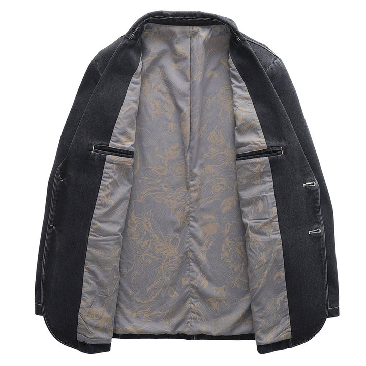 Women Elegant Denim Blazer Jacket Mune Fashion