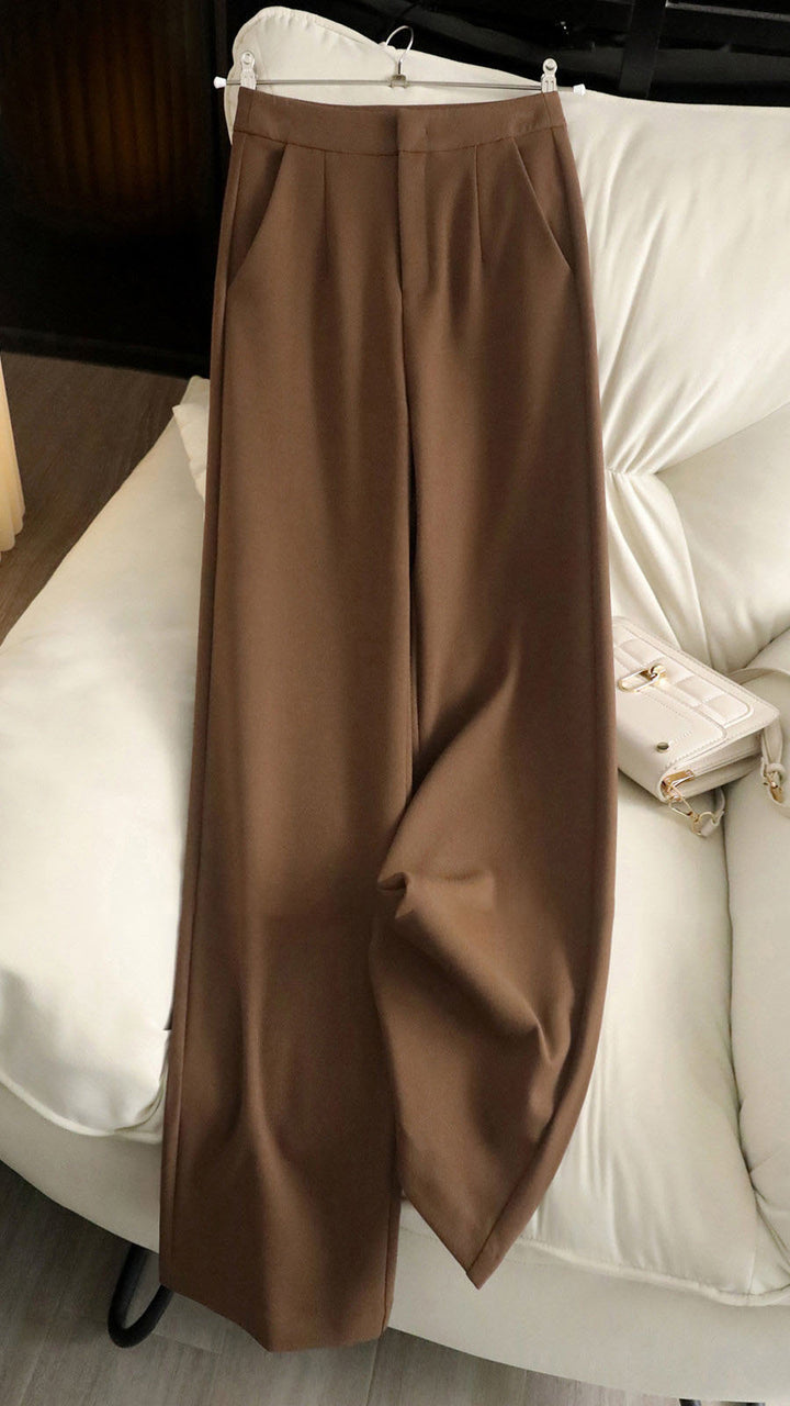 Women Elegant High-Waisted Fabric Pants Drune