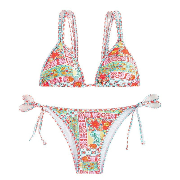 Ladies Triangle Bikini with playful pattern Mune Fashion
