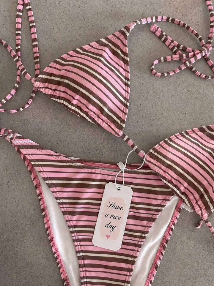 Women's triangle bikini with classic polka dot pattern Mune Fashion