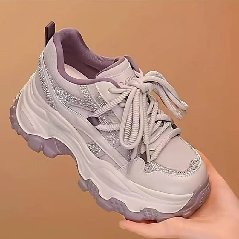 Women Sporty Sneakers with striking cushioning and sparkling accents Mune Fashion