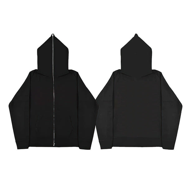 Unisex Zip-Hoodie with full zipper to pointed hood, kangaroo pocket and ribbed cuffs Mune Fashion
