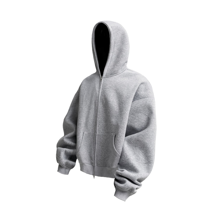 Unisex Oversized Hoodie Zip Jacket with Thermal Fleece and Kangaroo Pocket Mune Fashion