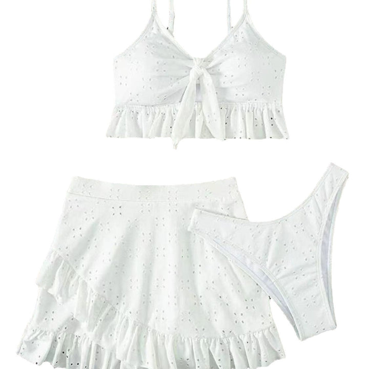 Women Crop Top and Mini Skirt Set with Playful Ruffle Details Mune Fashion