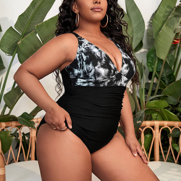Women's one-piece swimsuit with fashionable wrap design and waist detailing Mune Fashion
