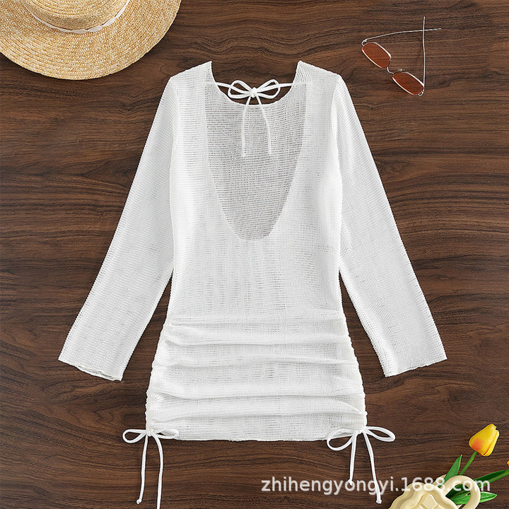 Women's beach dress with elegant ruffle details Mune Fashion
