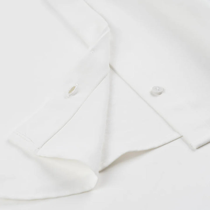 Women nan minimalist cotton blend blouse with concealed button placket and decorative bows at the front Mune Fashion