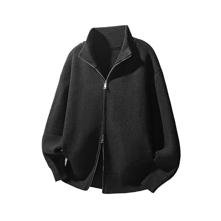 Women Fashionable Knit Sweater with High Collar Mune Fashion