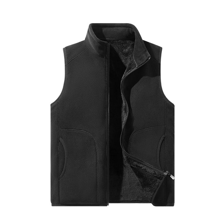 Women's lightweight microfleece vest with full zip, high collar, and soft teddy lining Mune Fashion