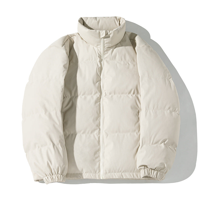 Unisex Boxy-Puffer Jacket with matte finish, high stand-up collar and adjustable drawstring hem Mune Fashion