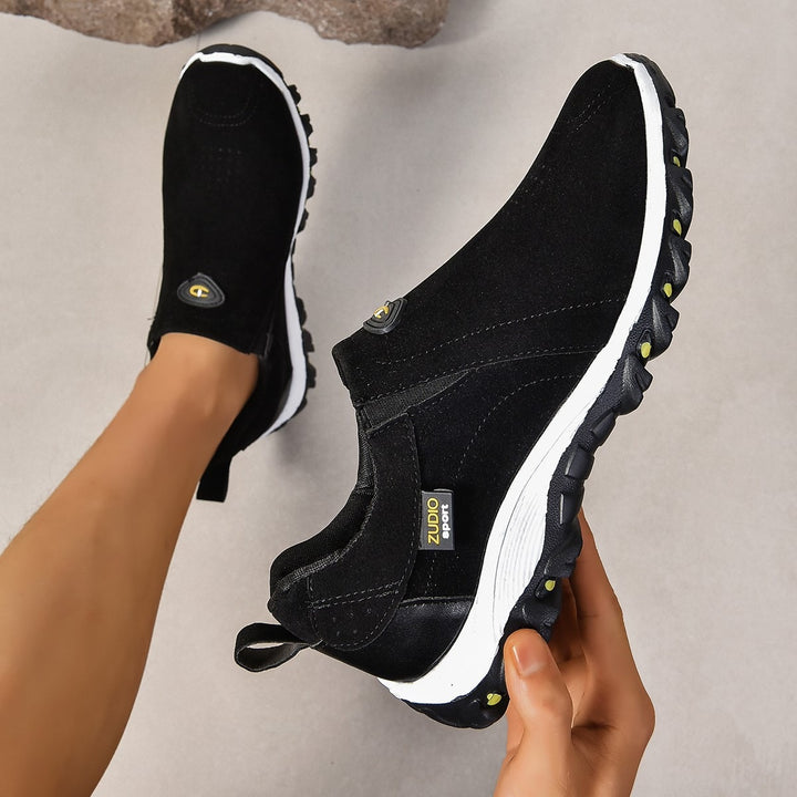 Men's slip-on sneaker in suede look with profiled outdoor sole Mune Fashion