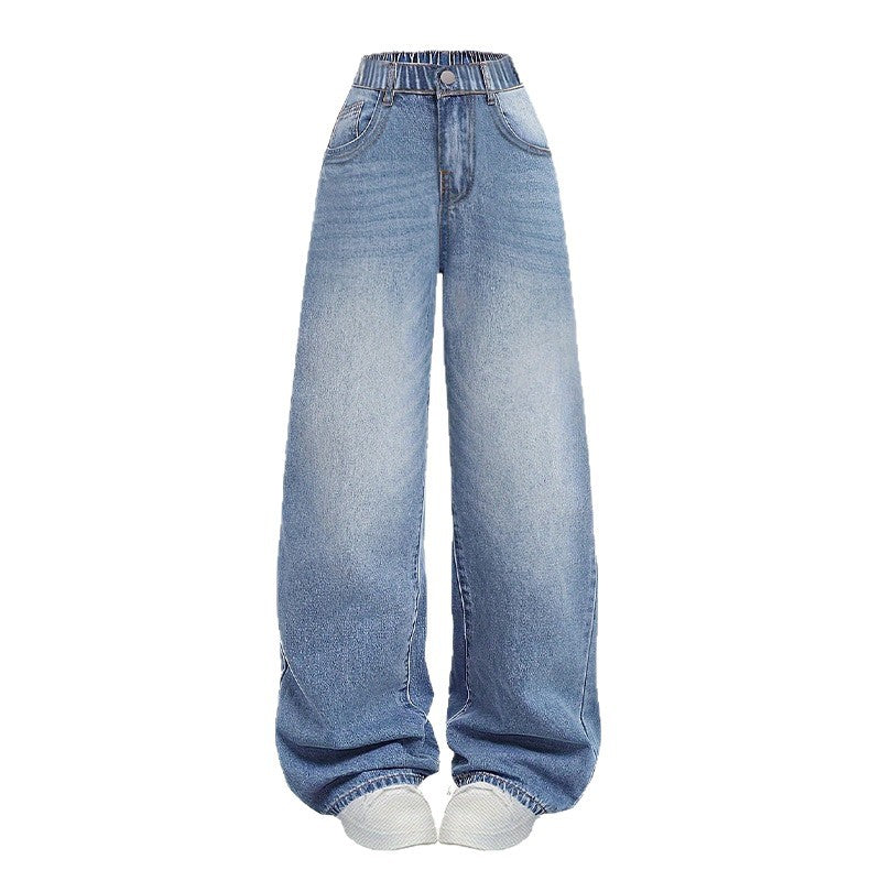 Women's wide denim pants with high-waisted cut Mune Fashion