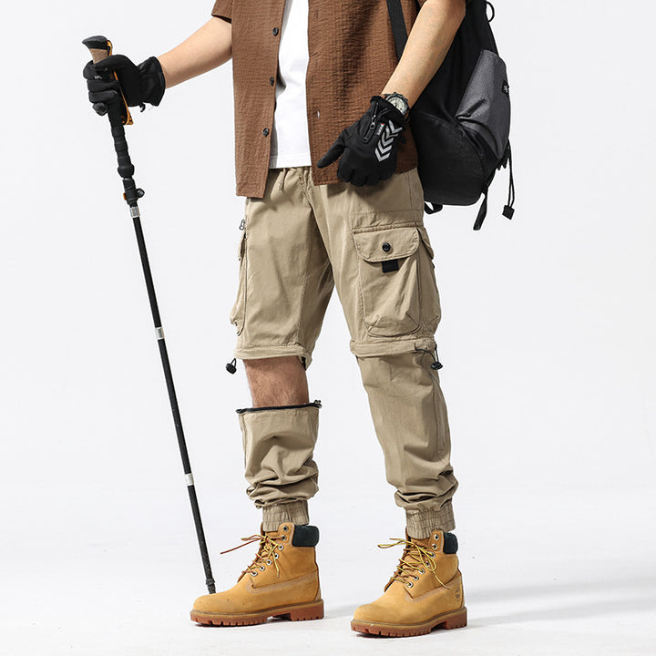 Herren Cargo-Jogginghose im Utility-Stil mit Elastikbund, Kordelzug und Multifachtaschen Mune Fashion