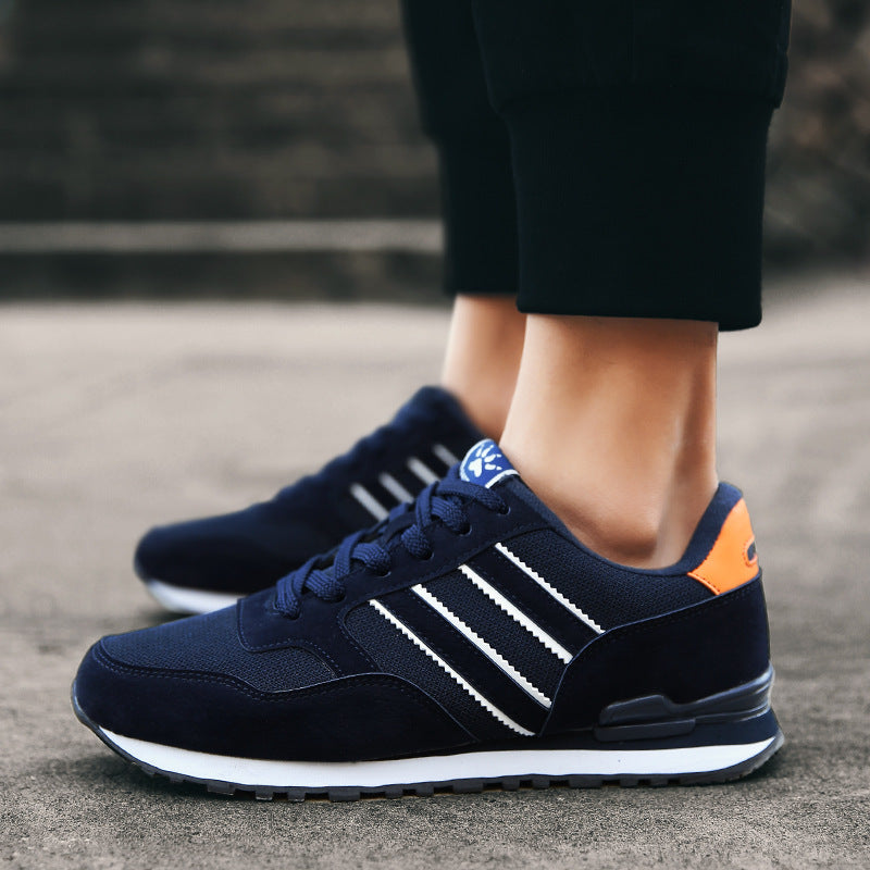 Men's retro-inspired suede mesh sports sneakers with reinforced heel and EVA cushioning Mune Fashion
