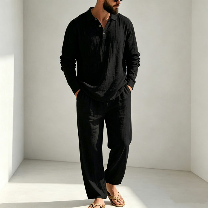 Men's Casual Linen Pajama Mune Fashion