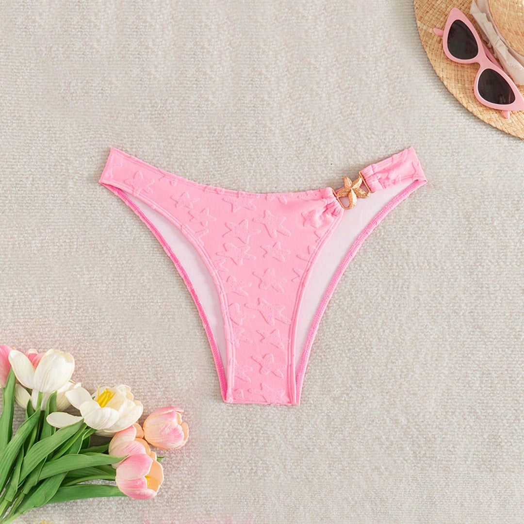 Ladies High-Cut Bikini Bottom with Floral Patterns Mune Fashion