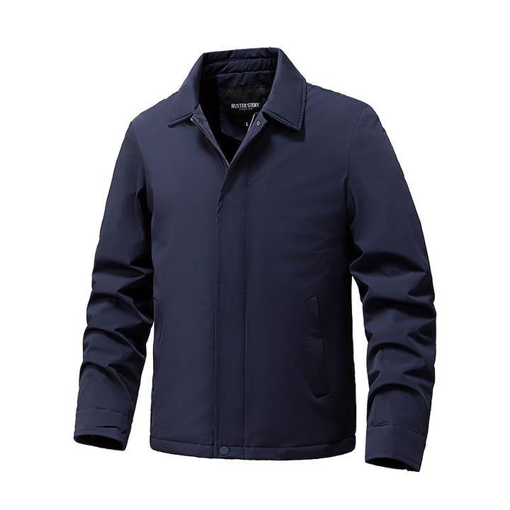 Men's Lightweight Water-Repellent Mock Collar Blouson with Thermal Lining Mune Fashion