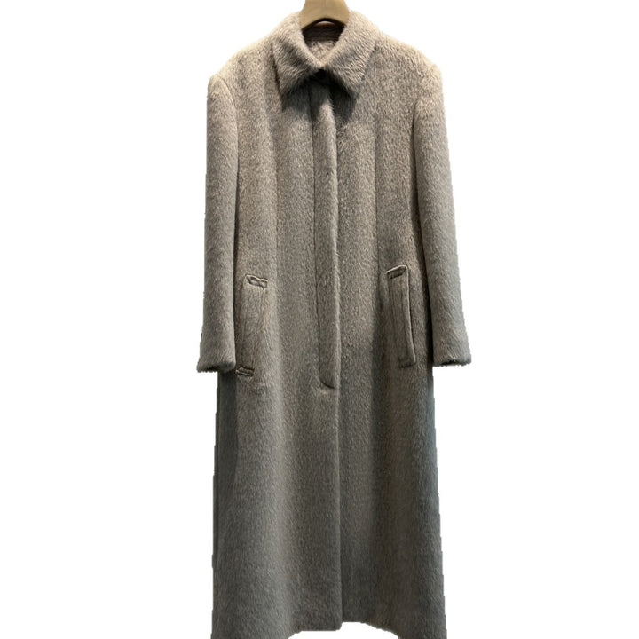 Ladies Elegant Long Hair Coat Mune Fashion
