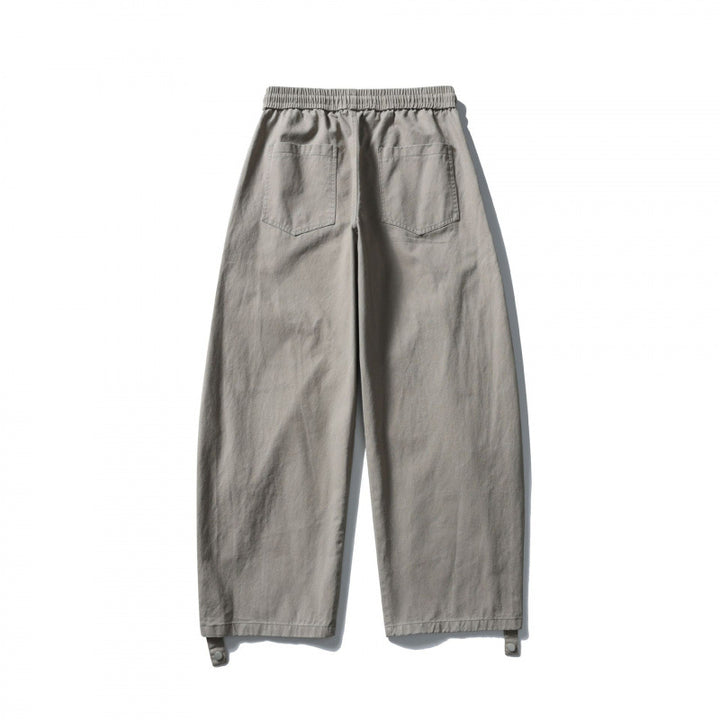 Unisex Wide Cropped Cargo Pants with Drawstring Waistband, Multifunctional Flap Pockets, and Adjustable Leg Straps Mune Fashion