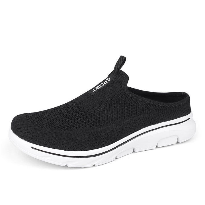 Ladies nan light knit mule with open heel, cushioning lightweight sole and pull tab Mune Fashion