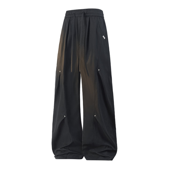Women Wide Layered Lounge Pants with Cargo Details & Elastic Drawstring Mune Fashion